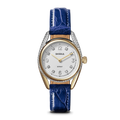 The Shinola Diamond Derby Watch features a sapphire alligator strap, diamond index dial, gold-tone hands, crystal-accented bezel, and the Shinola logo below 12 o’clock.