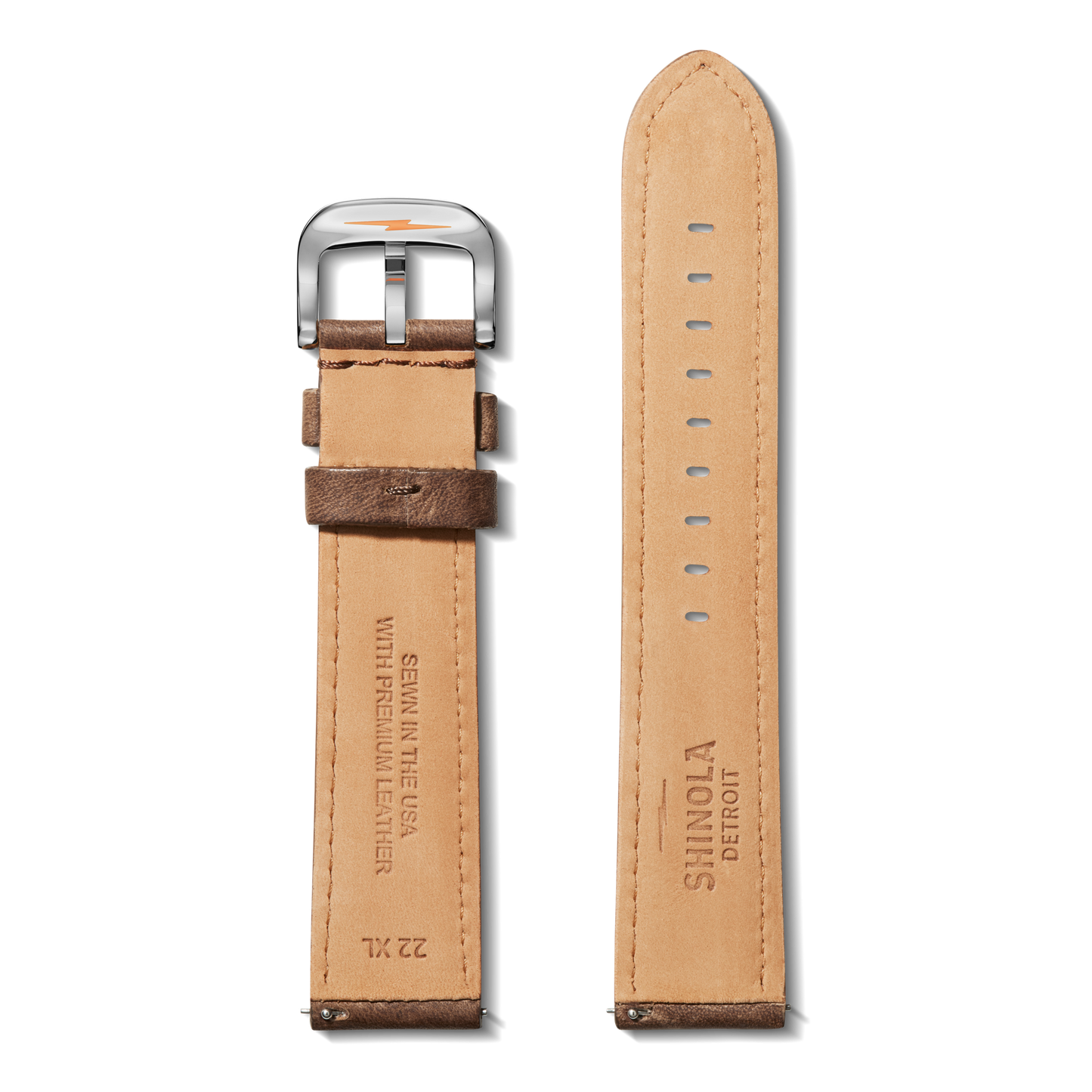22mm British Tan Leather Watch Strap (XL) - British Tan