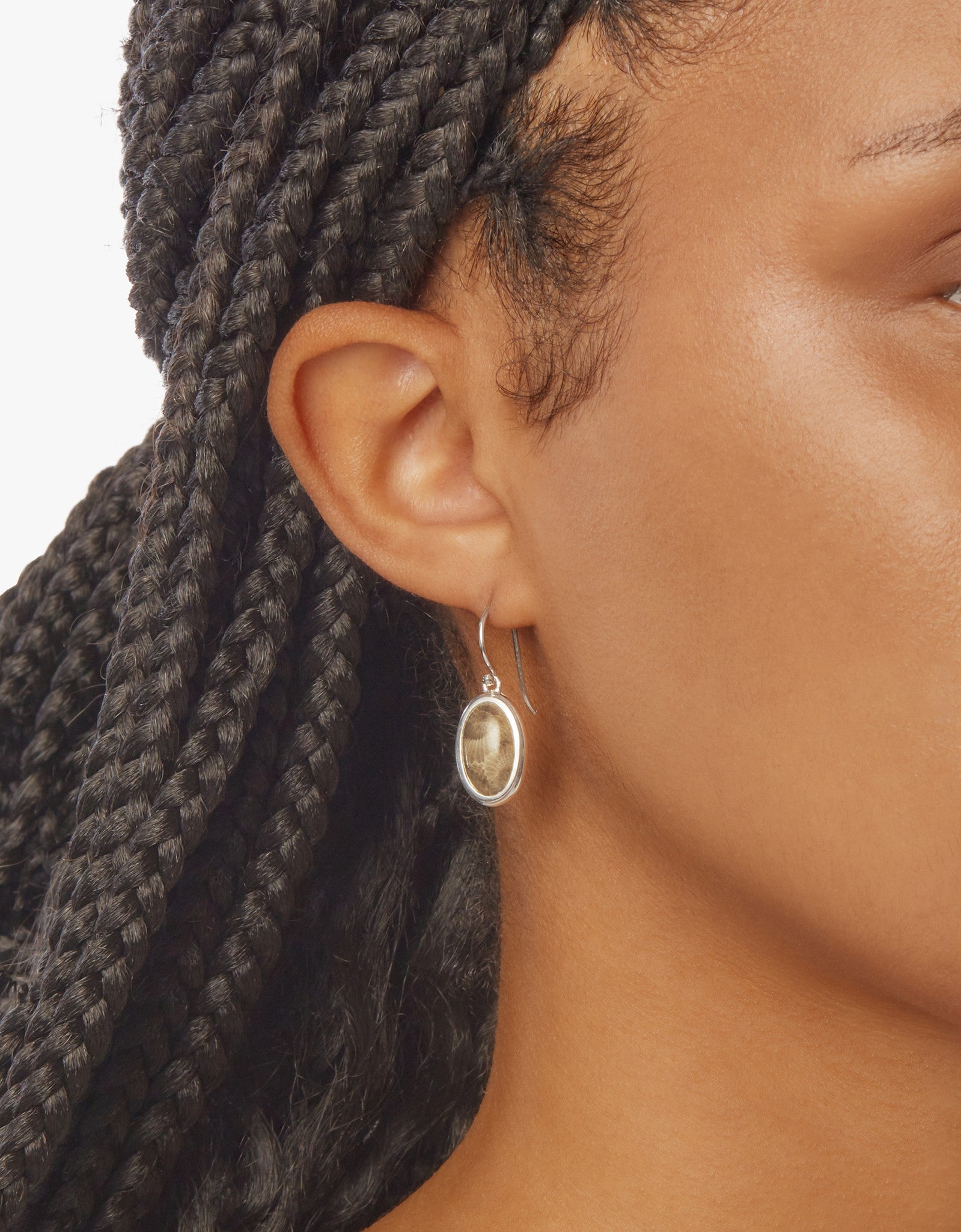Heirloom Petoskey Drop Earrings - Sterling Silver