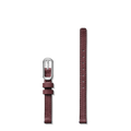 Two Shinola 8mm Merlot Leather Watch Straps are shown on a white background; the left strap has a silver buckle, while the right features multiple adjustment holes.