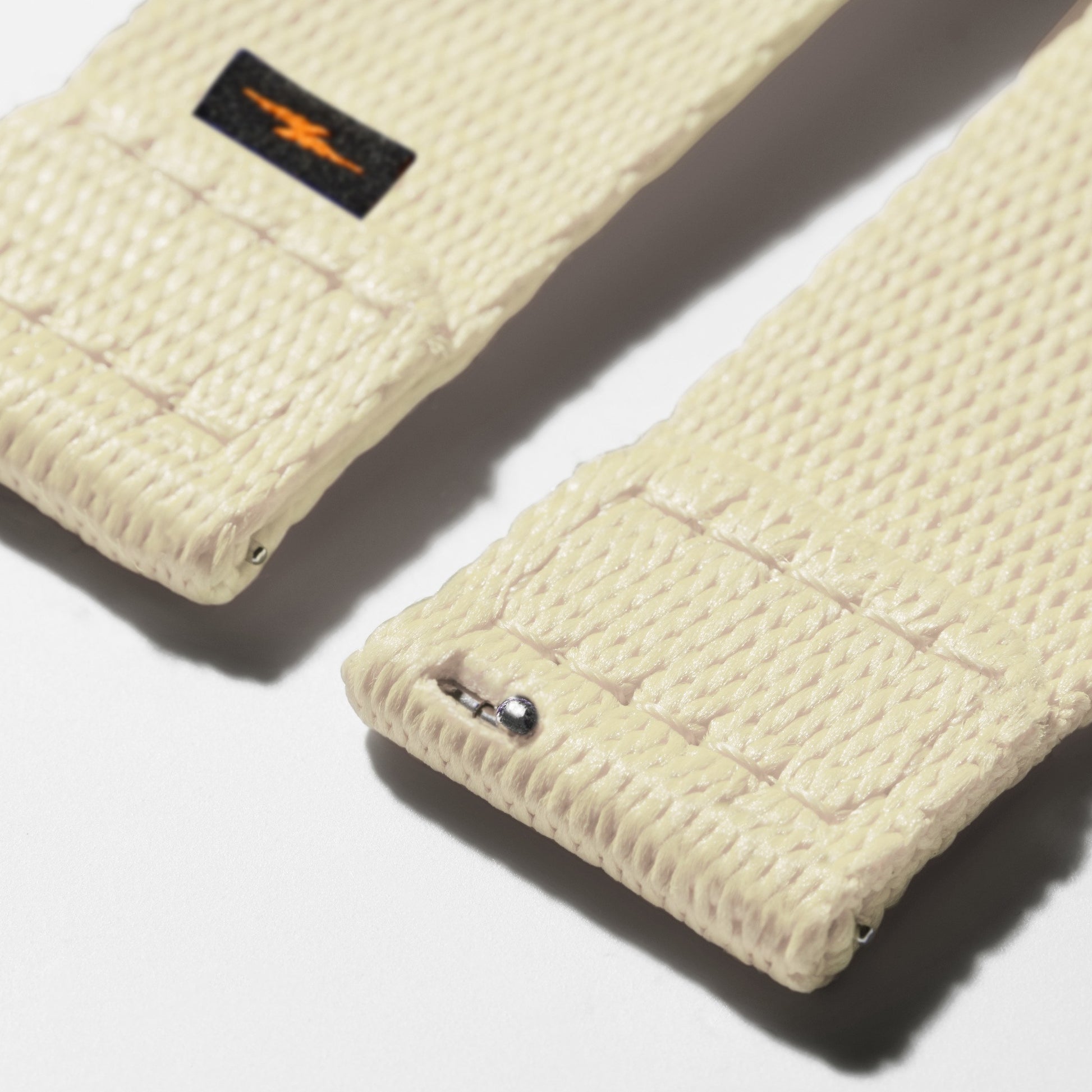20mm Cream Split Nylon Apple Watch Strap - Cream