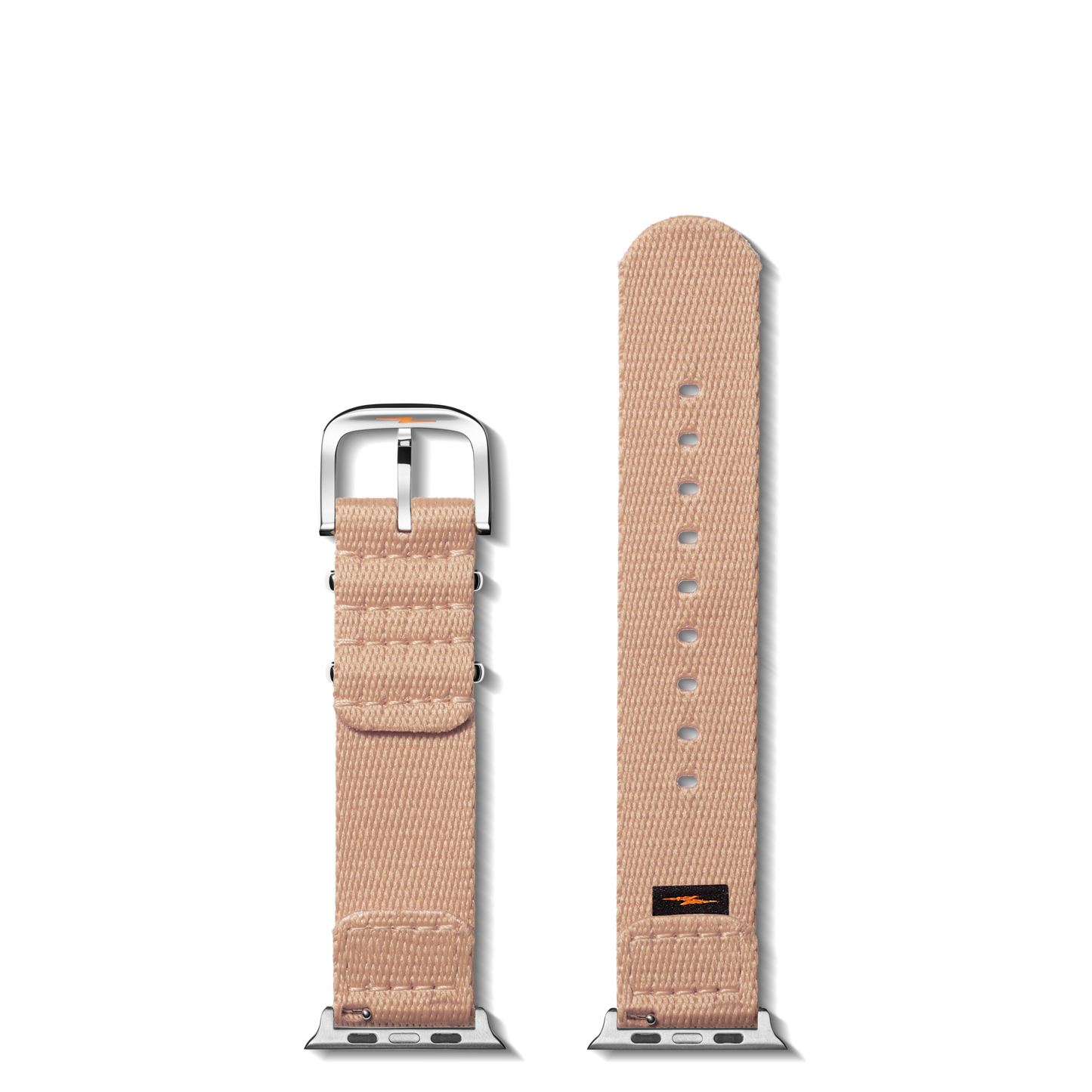 20mm Blush Split Nylon Apple Watch Strap - Blush