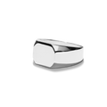The Shinola Octagonal Signet Ring - Sterling Silver features a flat, blank face and a polished finish, shown against a white background to highlight its timeless minimalist design.