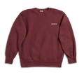 The Shinola Fleece Logo Sweatshirt - Merlot features a unisex classic fit, long sleeves, and "Shinola" in small white letters on the left chest. Made from soft American cotton fleece, it appears laid flat on a white background.