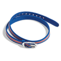 10mm Blue/White/Red Nylon Watch Strap - Blush / Coral / Bourbon