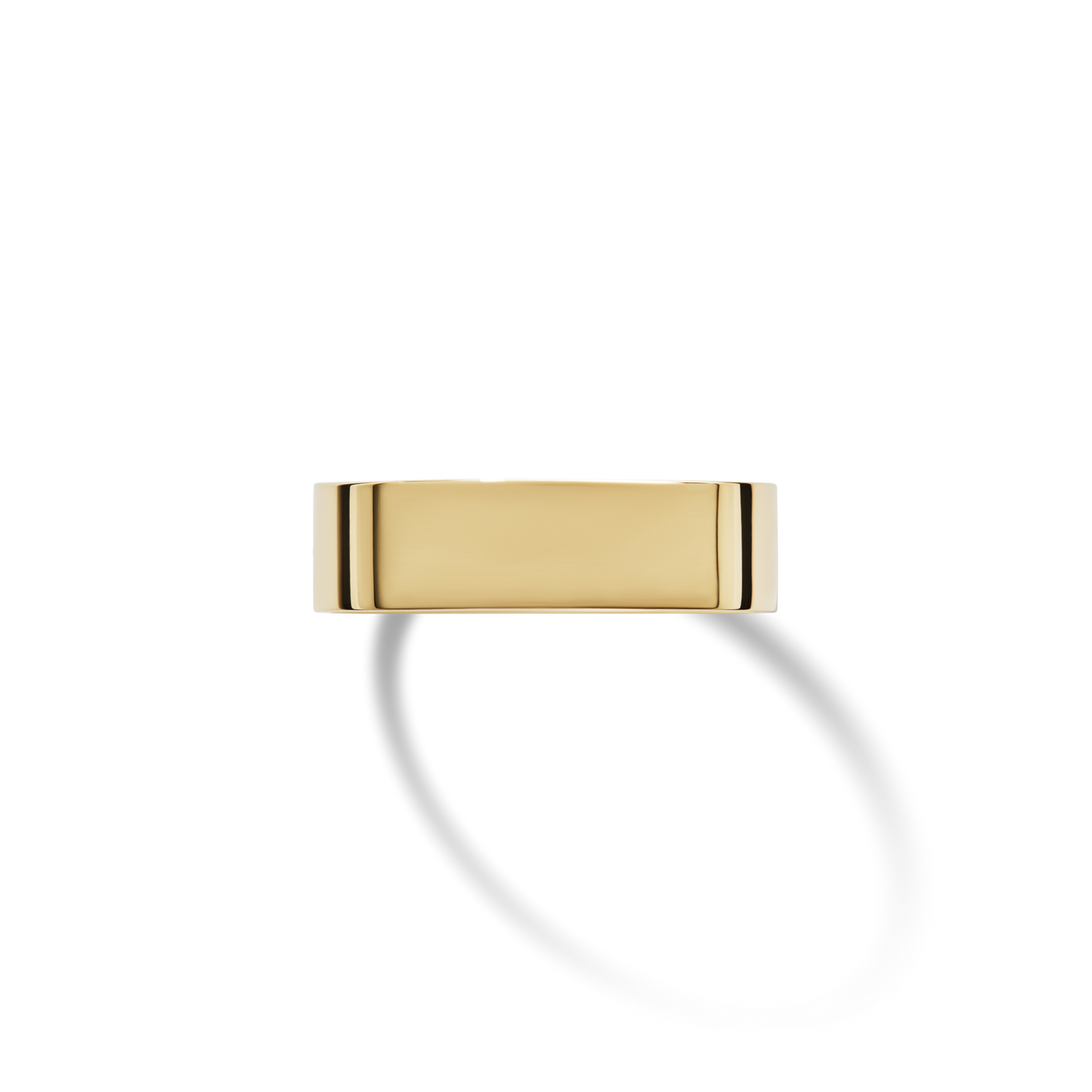 6mm Flat Yellow Gold Band