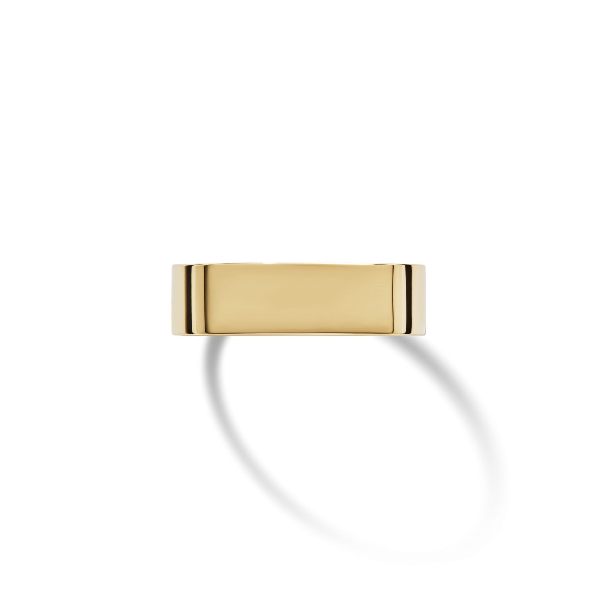 6mm Flat Yellow Gold Band