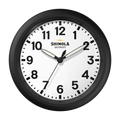 The 14" Runwell Clock - White by Shinola features a black frame, white face, and black hour and minute marks. The time displayed is 1:51:35, with the Shinola brand name below the 12.