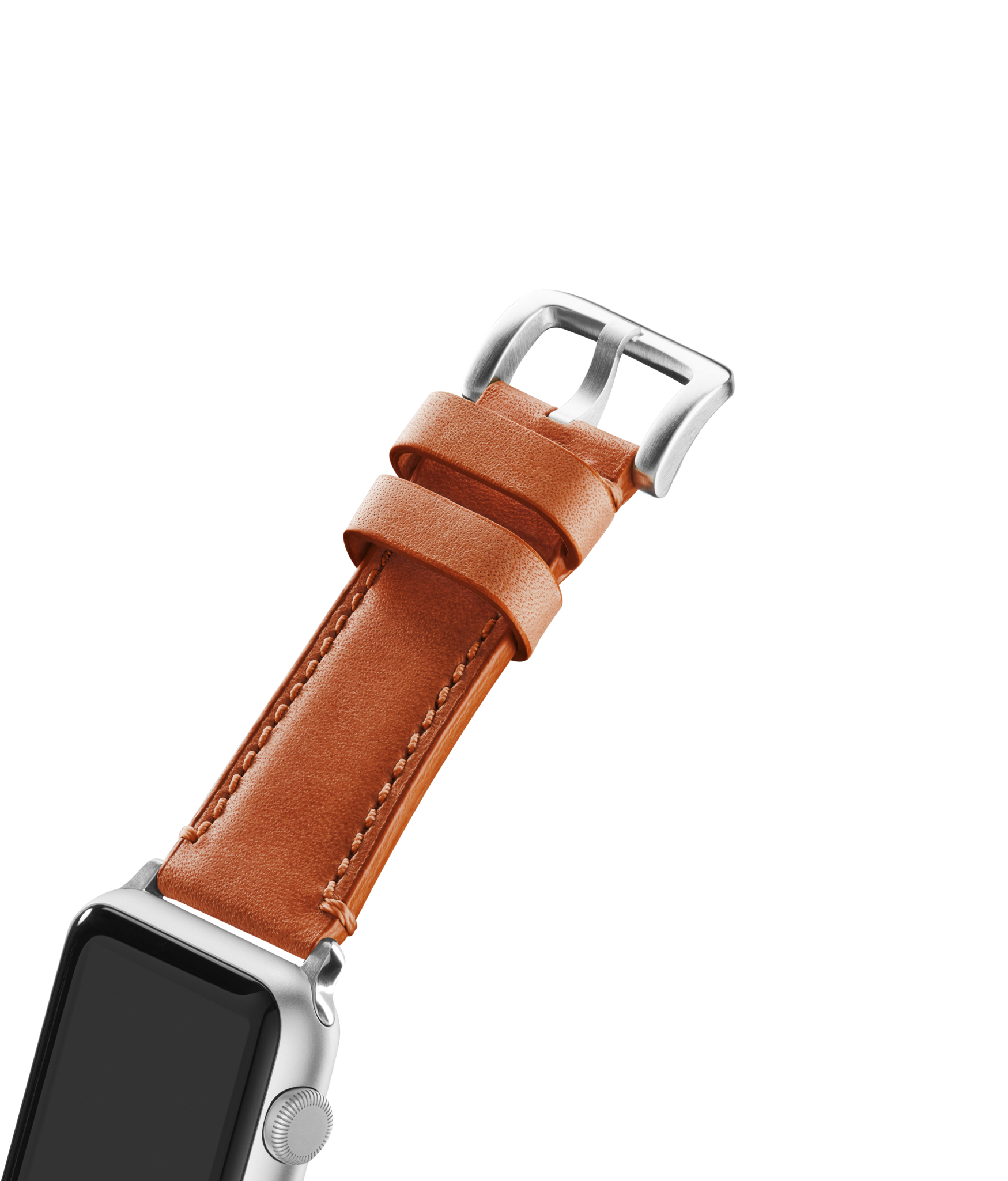20mm Orange Leather Apple Watch Strap - Orange