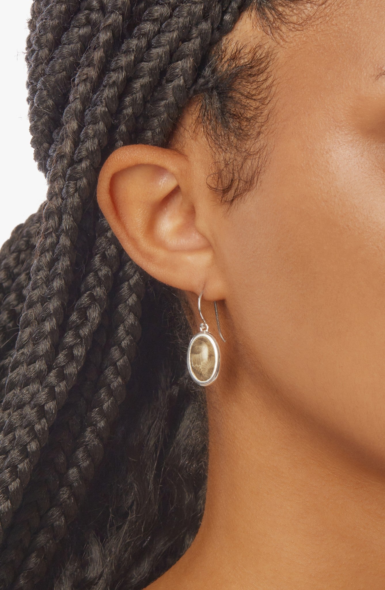 Heirloom Petoskey Drop Earrings - Sterling Silver