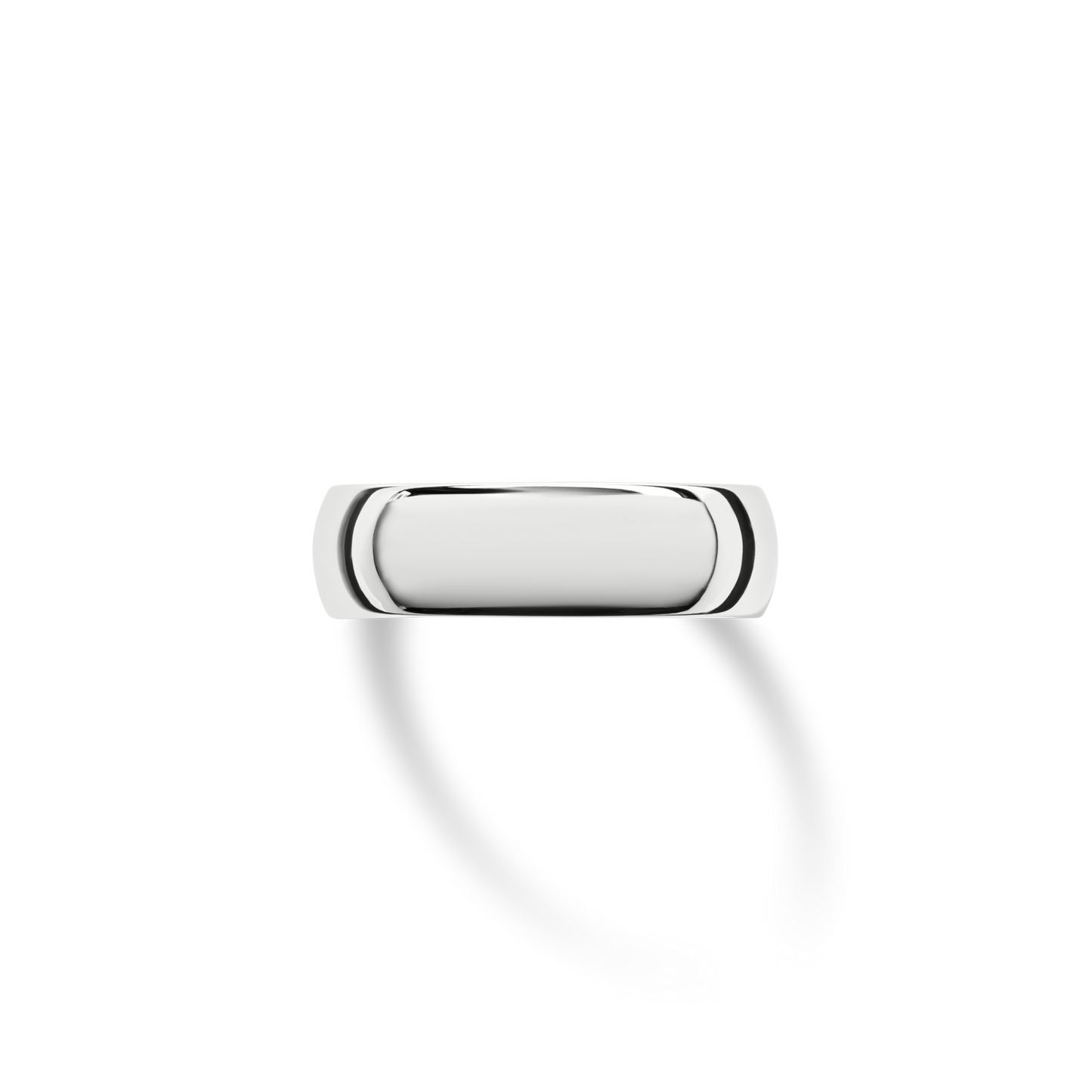 6mm Round White Gold Band