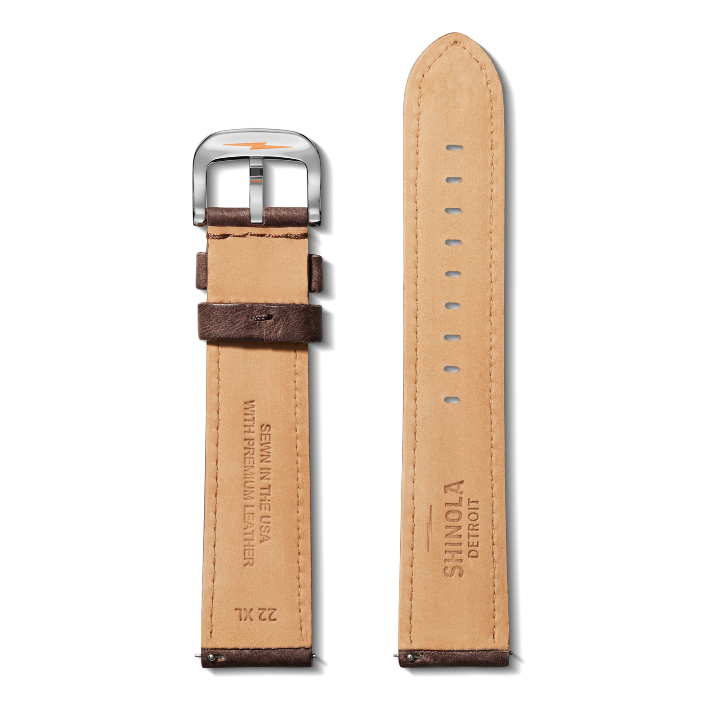 22mm Cattail Leather Watch Strap (XL) - Cattail