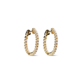 1/2 Carat Diamond Hoop Earrings - Yellow Gold