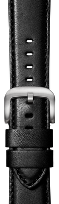20mm Black Leather Apple Watch Strap - Black