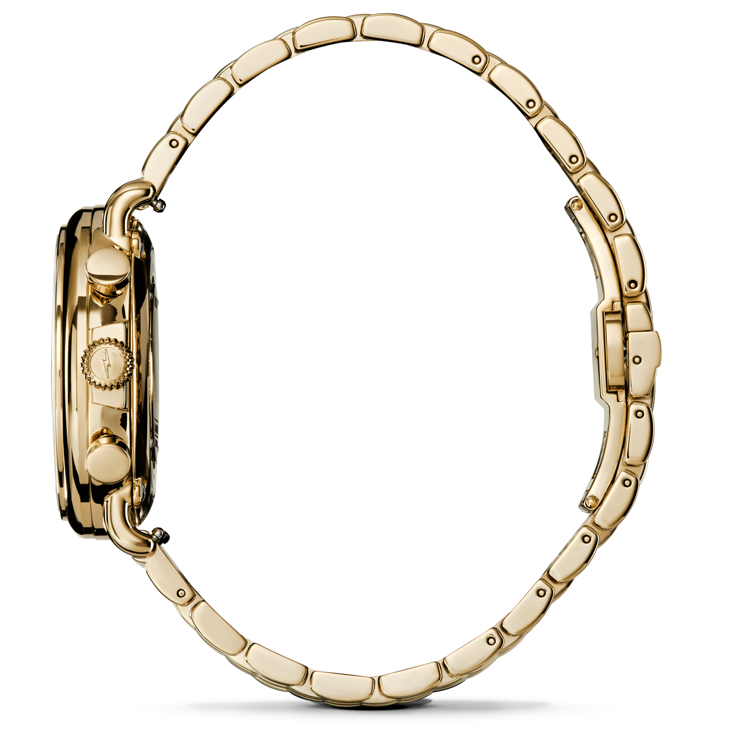 Runwell Chronograph Watch - MOP Gold Bracelet