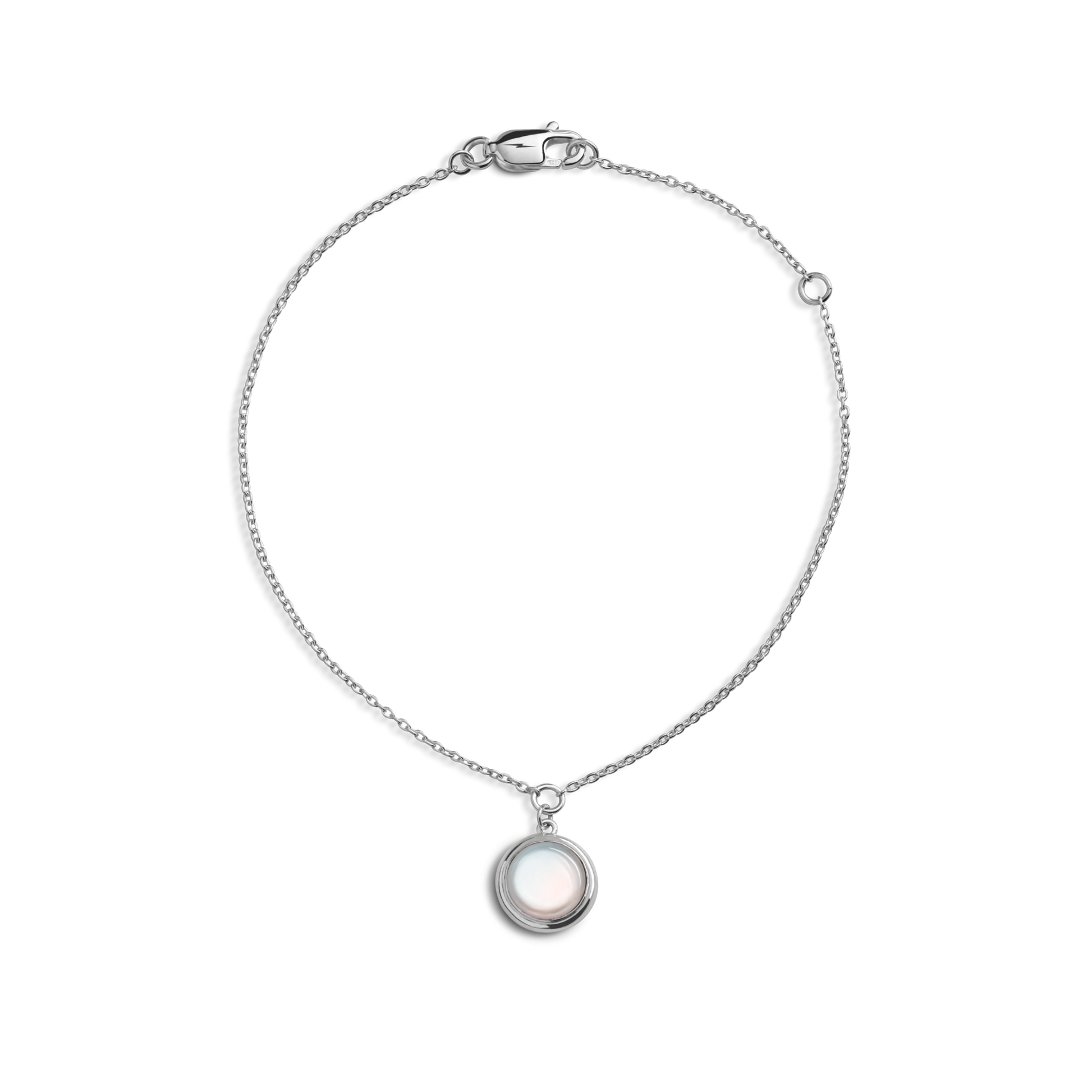 Heirloom Mother Of Pearl Charm Bracelet - Sterling Silver