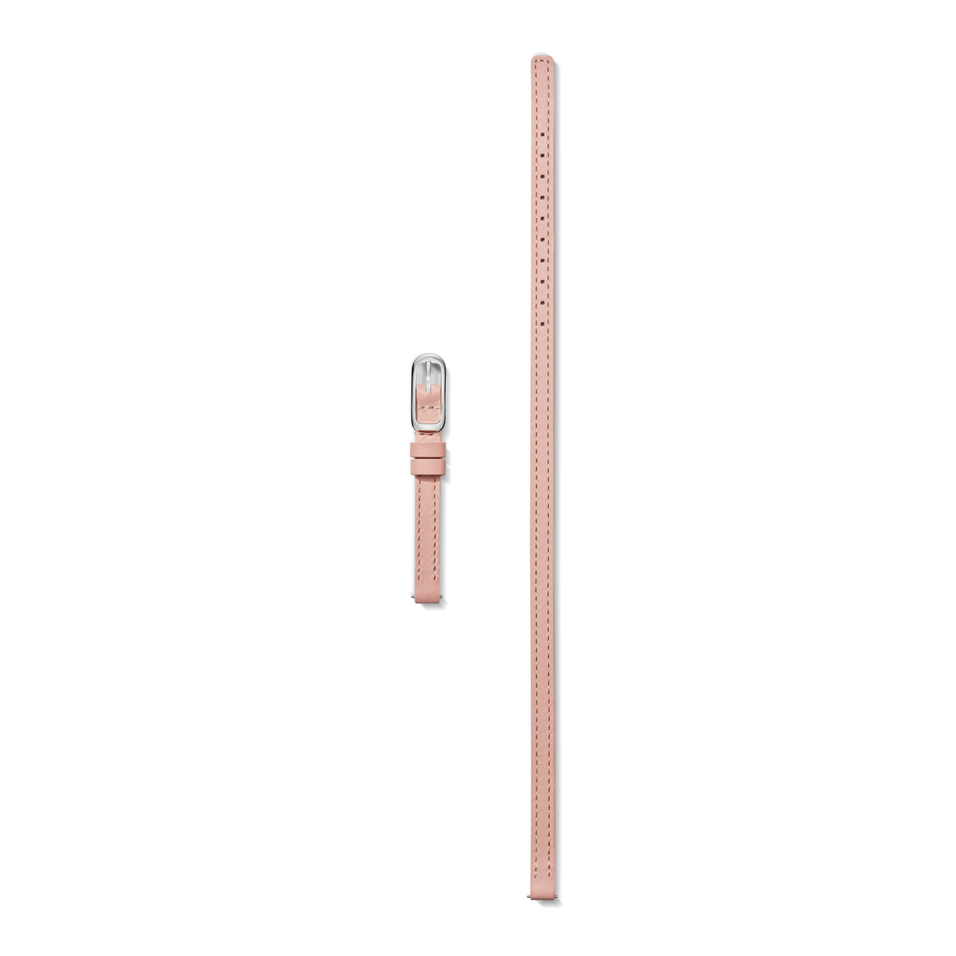8mm Blush Double Wrap Leather Watch Strap - Blush