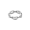The Signature Link Ring by Shinola is a sterling silver chain-link ring with a polished finish and "Shinola" engraved inside, shown on a plain white background.