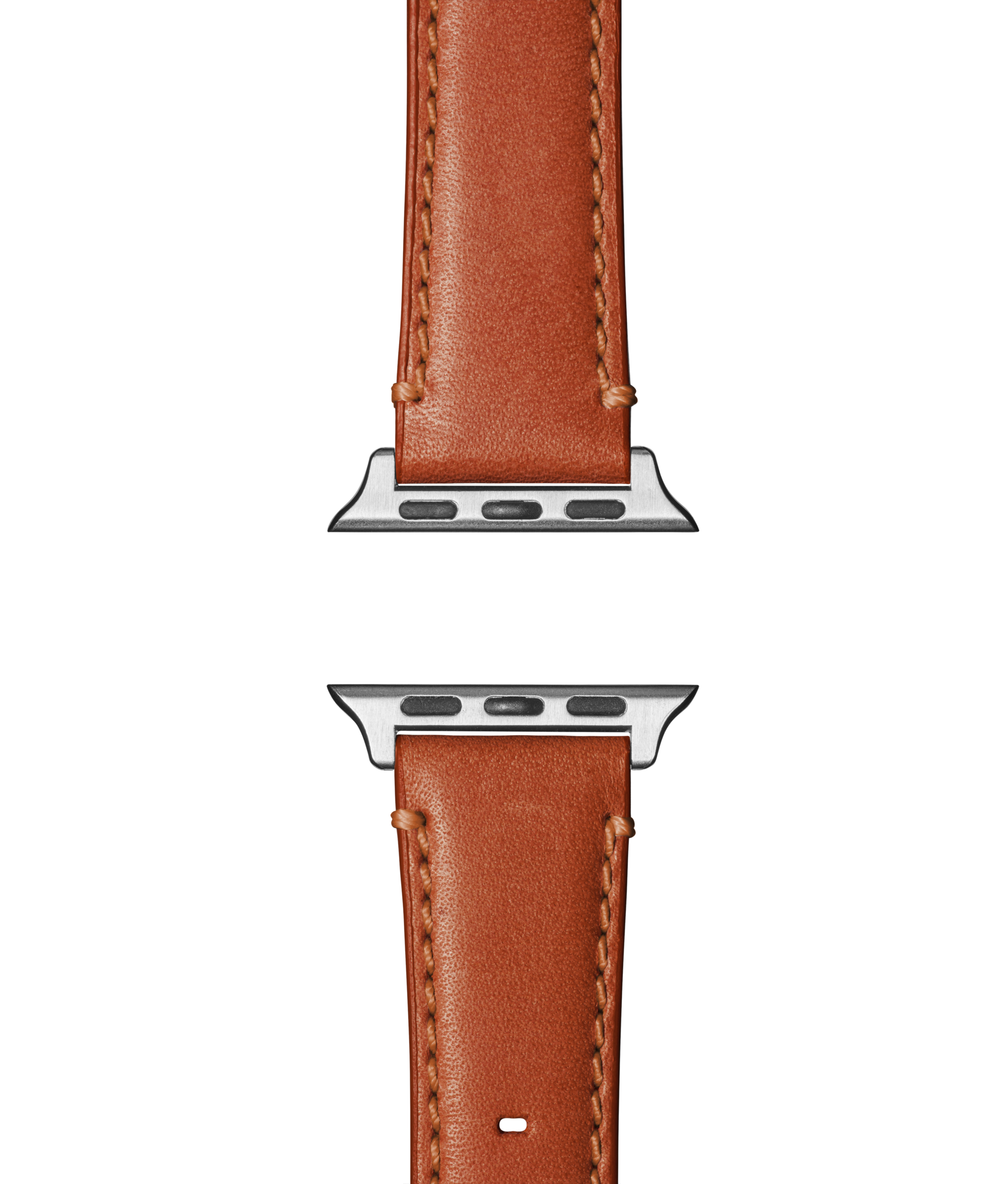 20mm Orange Leather Apple Watch Strap - Orange