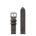20mm Grizzly Black Leather Watch Strap - Grizzly Black