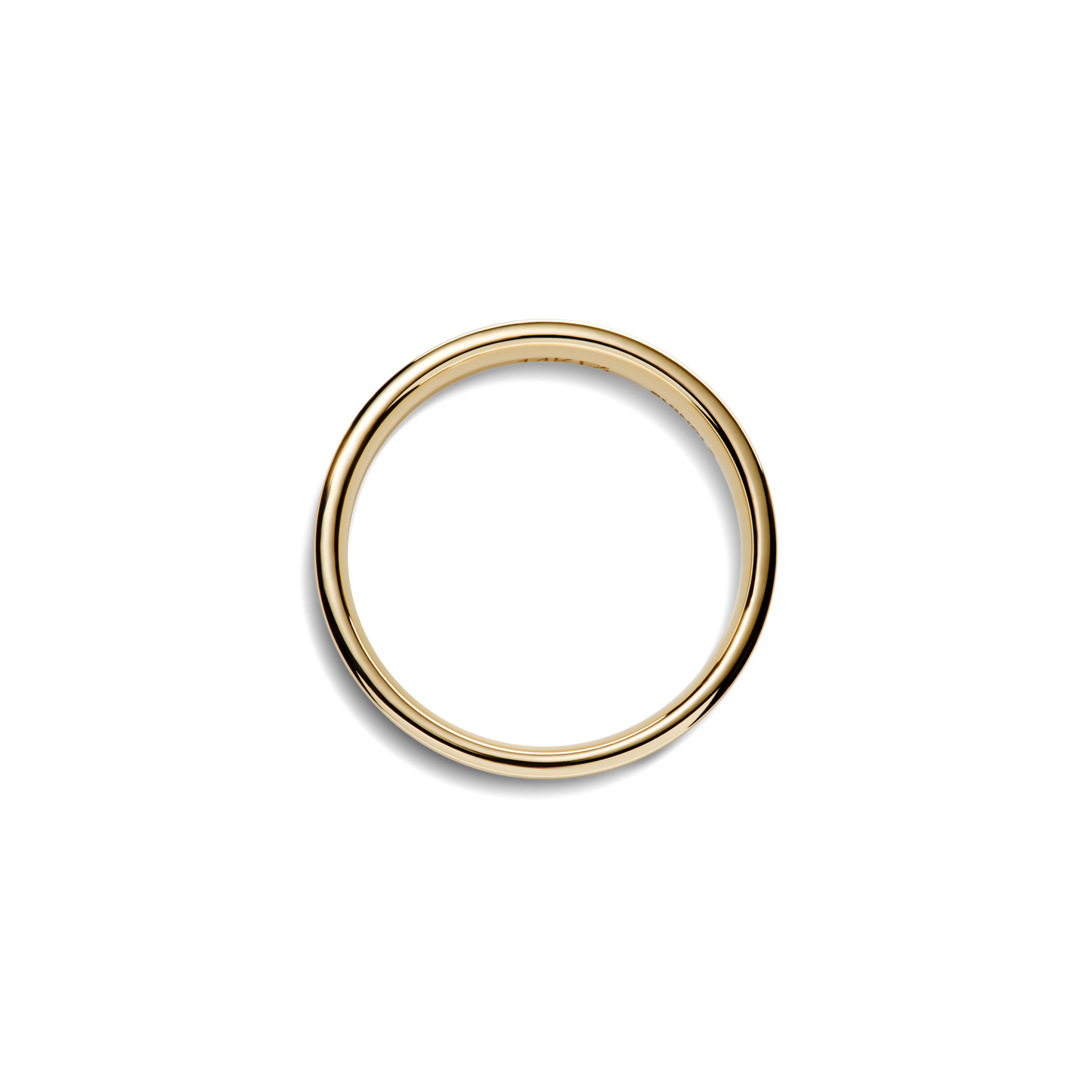 4mm Flat Yellow Gold Band