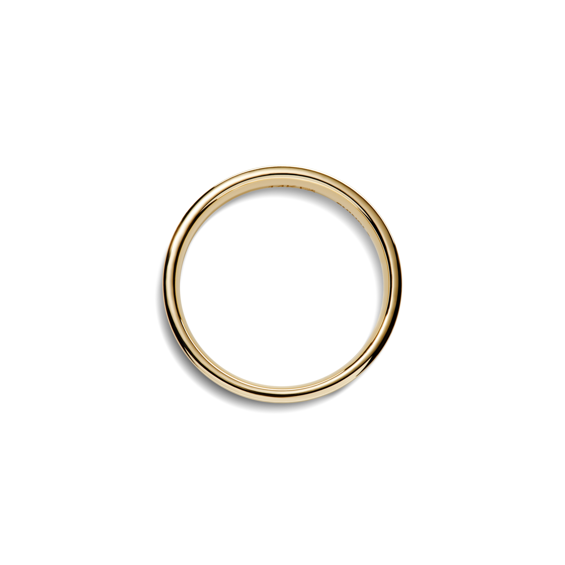 4mm Flat Yellow Gold Band
