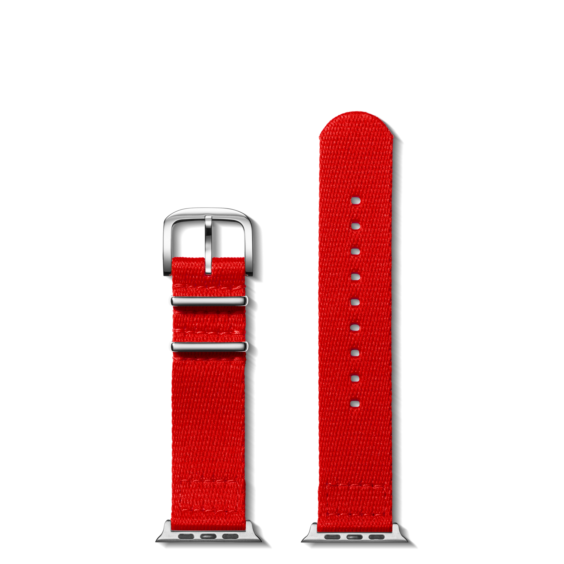 20mm Red Split Nylon Apple Watch Strap - Red