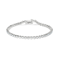 The Shinola 2 Carat 7" Diamond Tennis Bracelet in white gold features a single row of brilliant-cut diamonds in symmetrical prongs, shown on a plain white background.