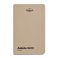 A beige Shinola Grid Agenda Insert - Kraft with rounded corners, made for your Refillable Leather Agenda. The cover shows Shinola at the top and "Agenda Refill with Grid Insert" in black at the bottom.