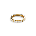 The Shinola 1 Carat Diamond Anniversary Band in yellow gold features a row of oval-cut natural diamonds set along the band, displayed on a plain white background.
