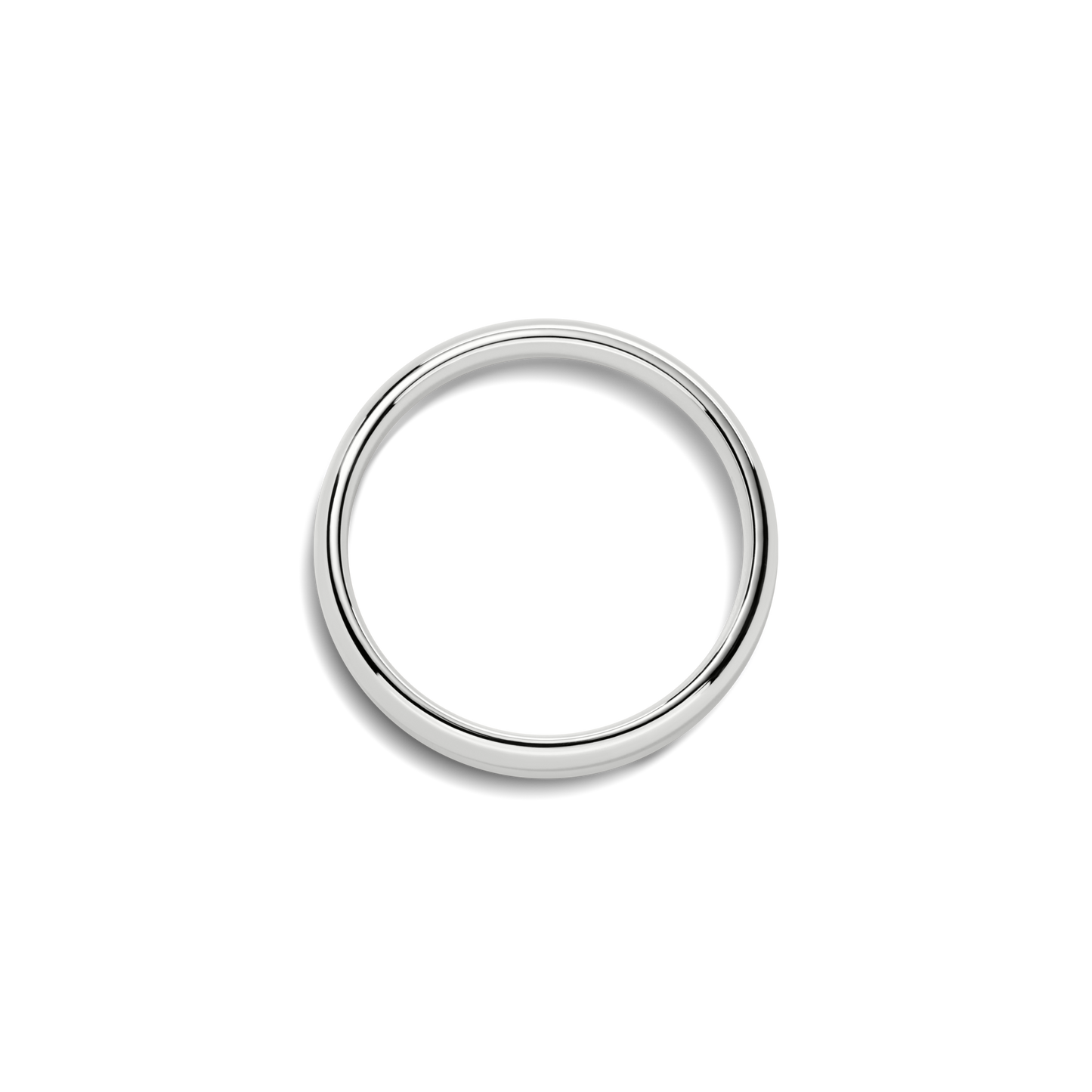 4mm Round White Gold Band