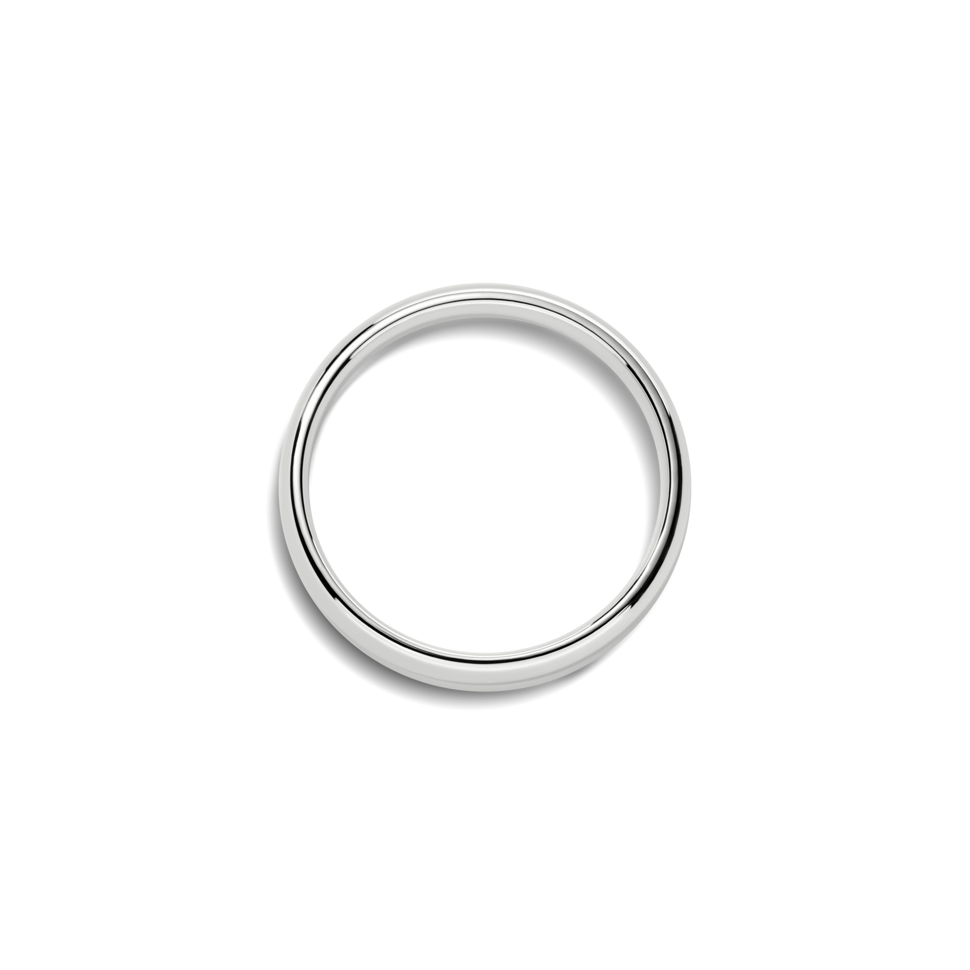 4mm Round White Gold Band