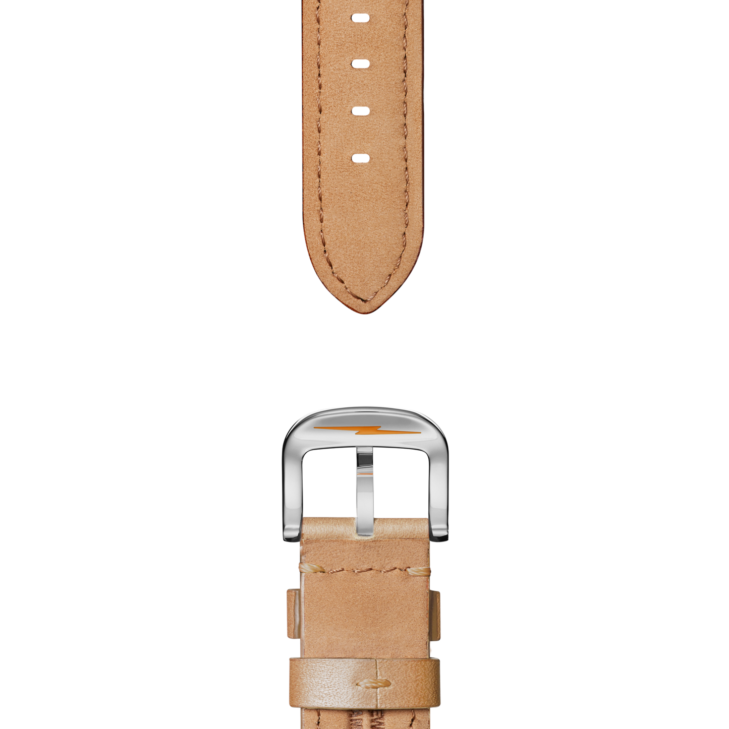 20mm Natural Leather Watch Strap - Natural