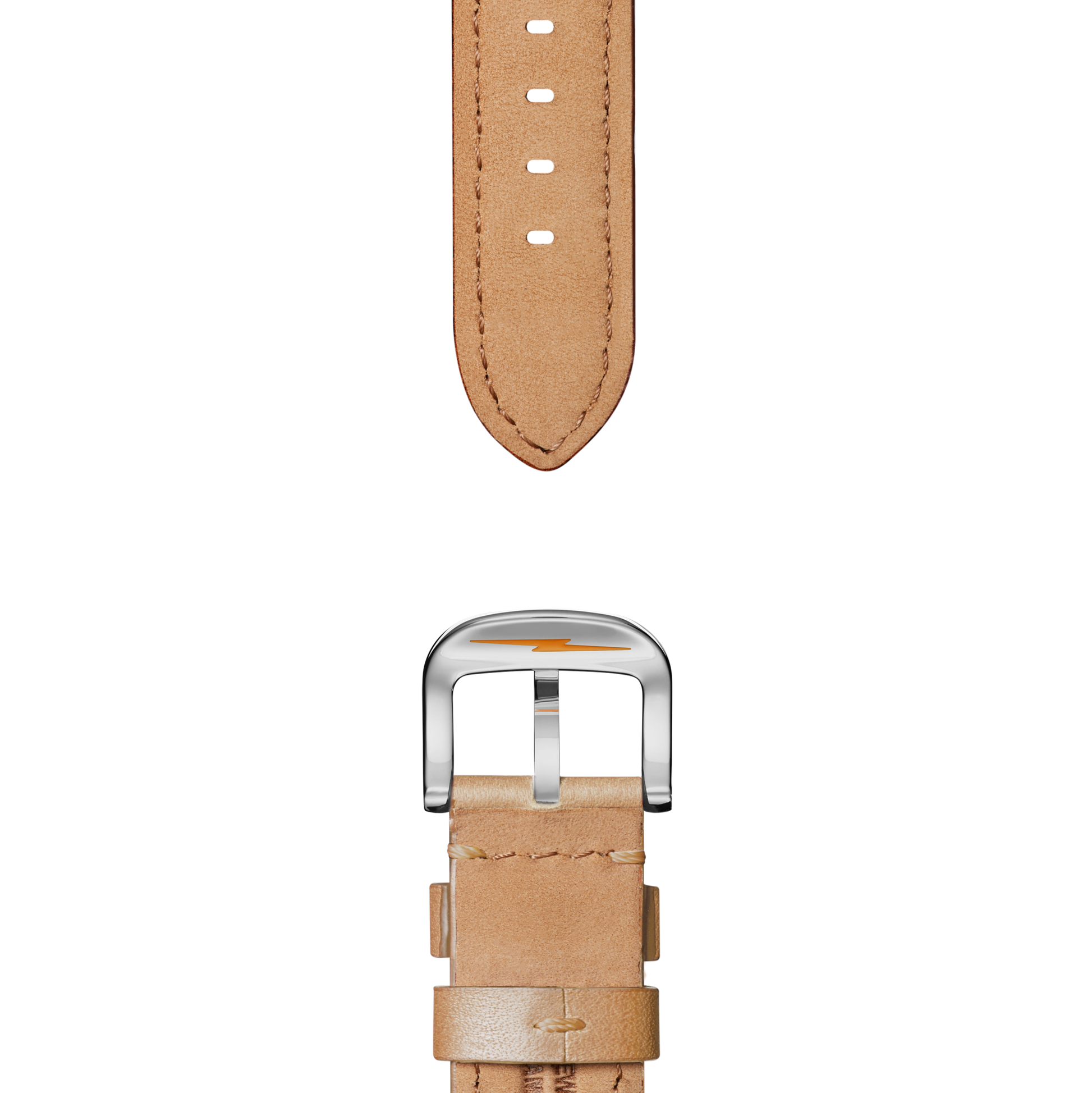 20mm Natural Leather Watch Strap - Natural