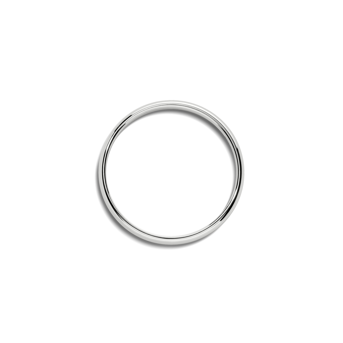 2mm Round White Gold Band