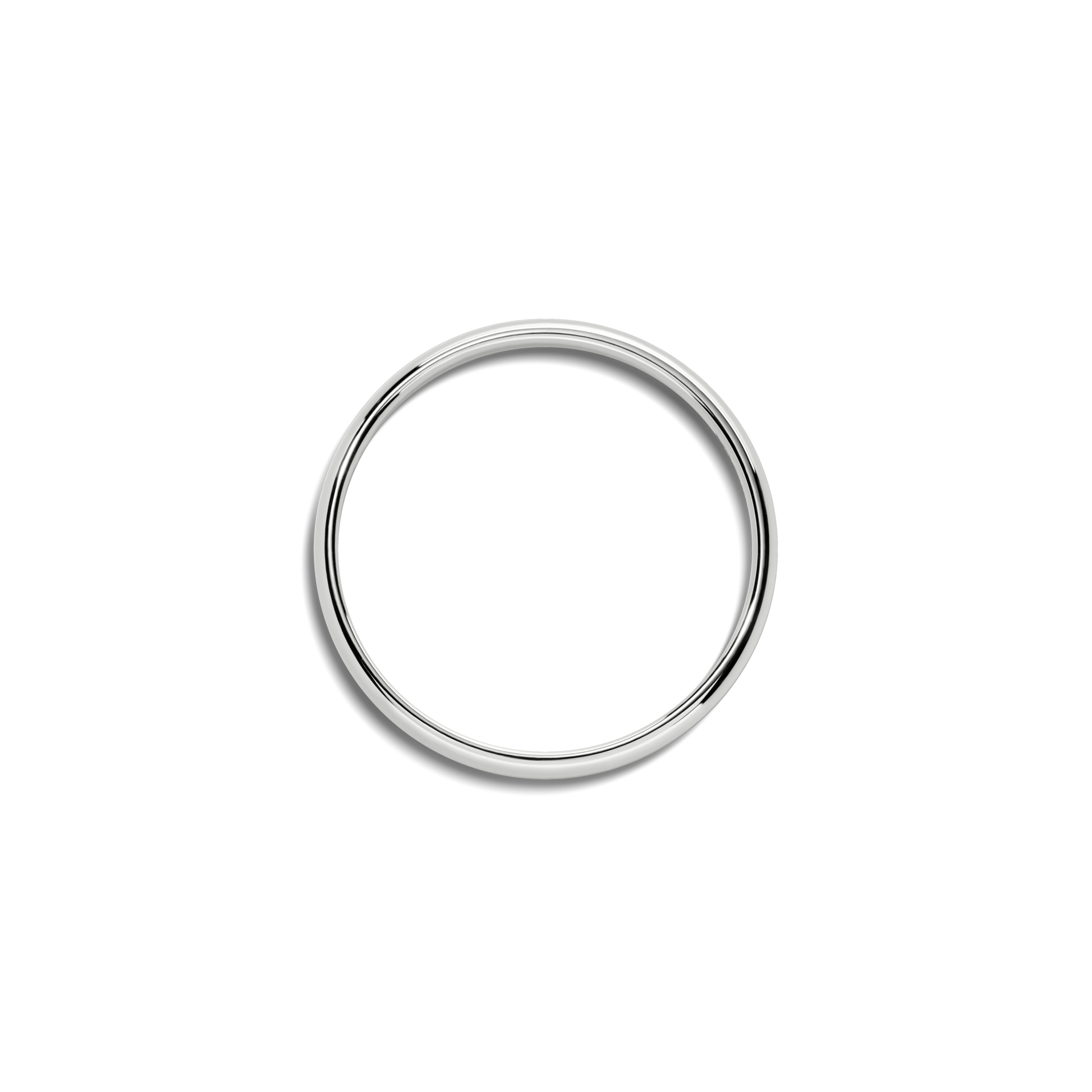 2mm Round White Gold Band