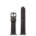 20mm Black Leather Apple Watch Strap - Black