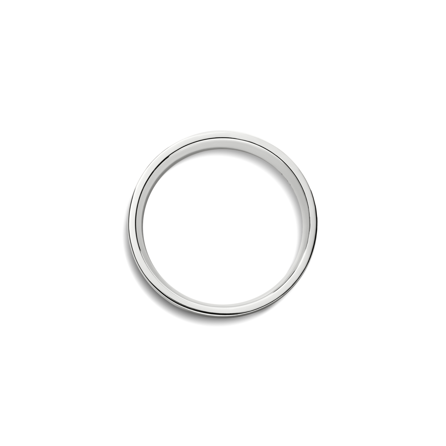 6mm Flat White Gold Band