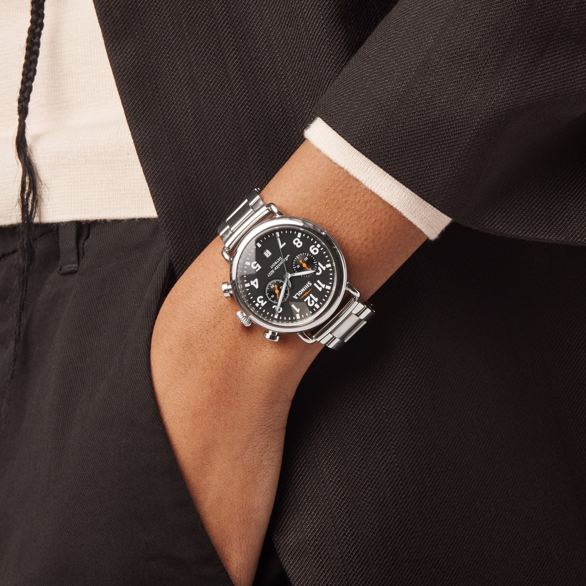 Runwell Chronograph Watch - Black
