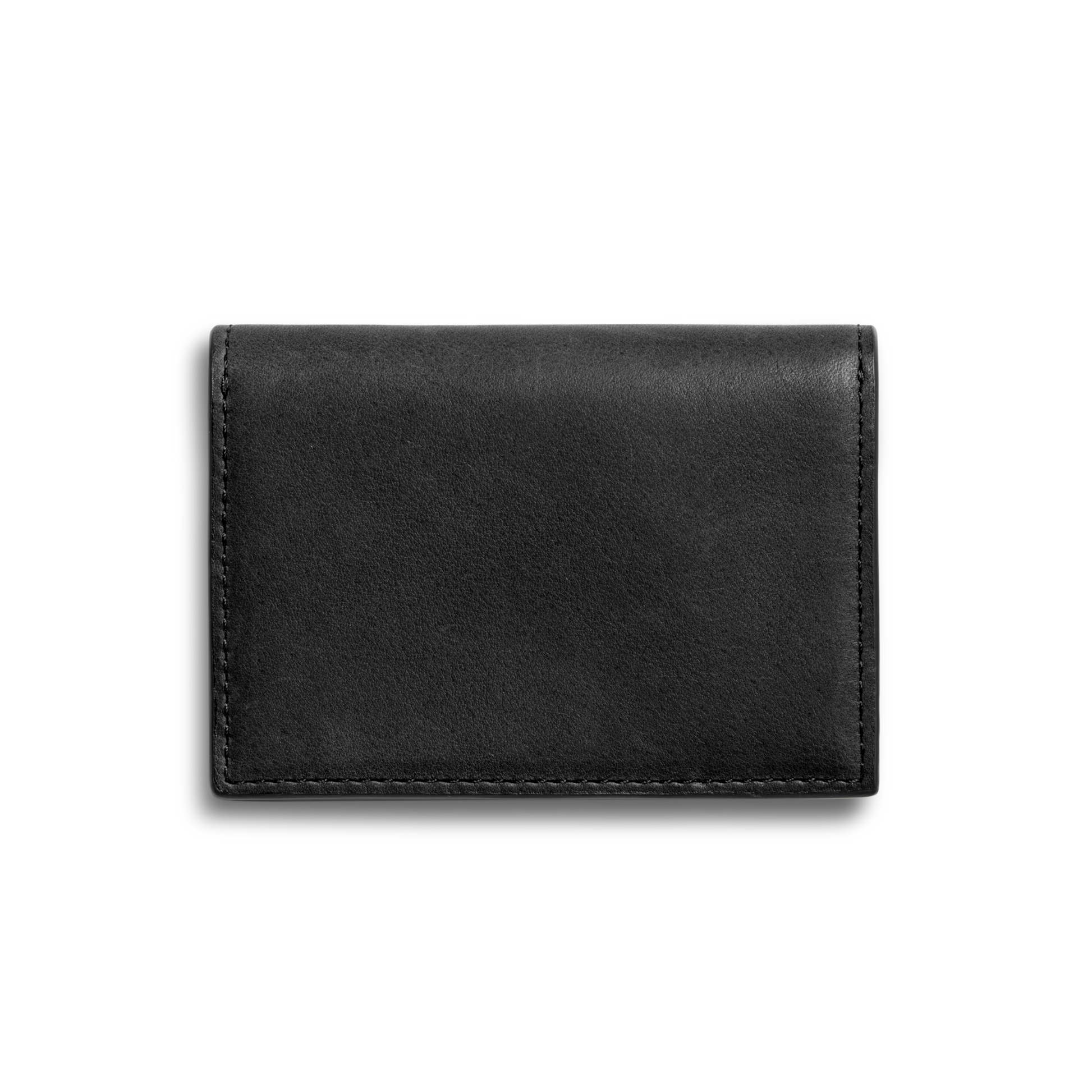 The Shinola Birdy Accordion Card Holder in black natural leather, featuring multiple card pockets, is displayed against a plain white background.