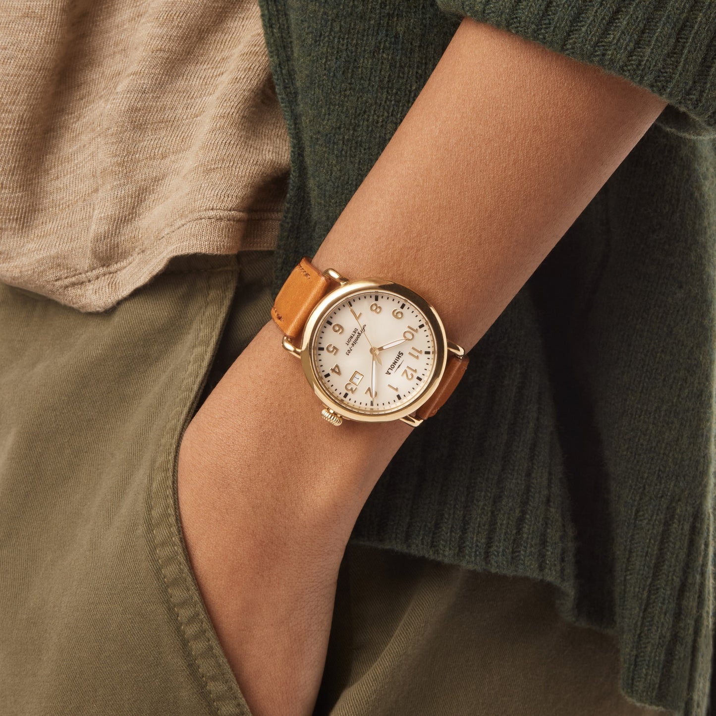 Runwell Date Watch - White