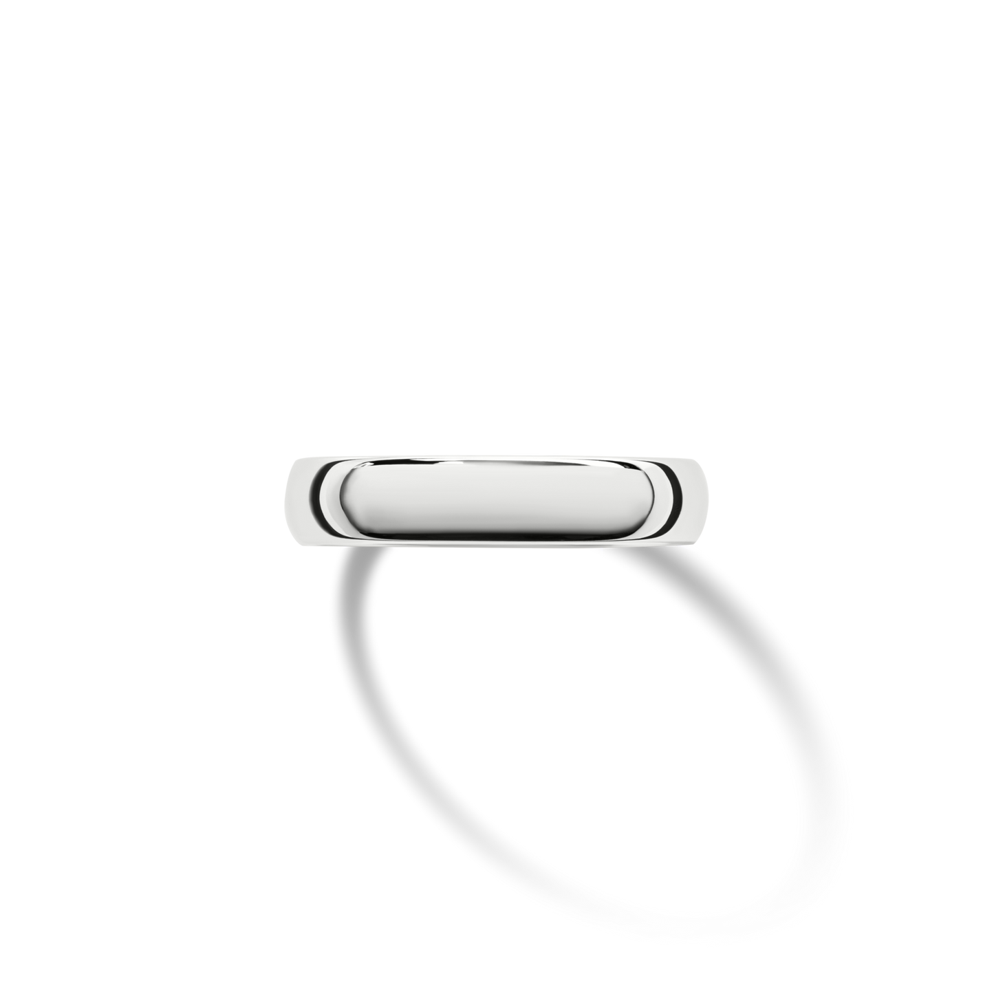 4mm Round White Gold Band