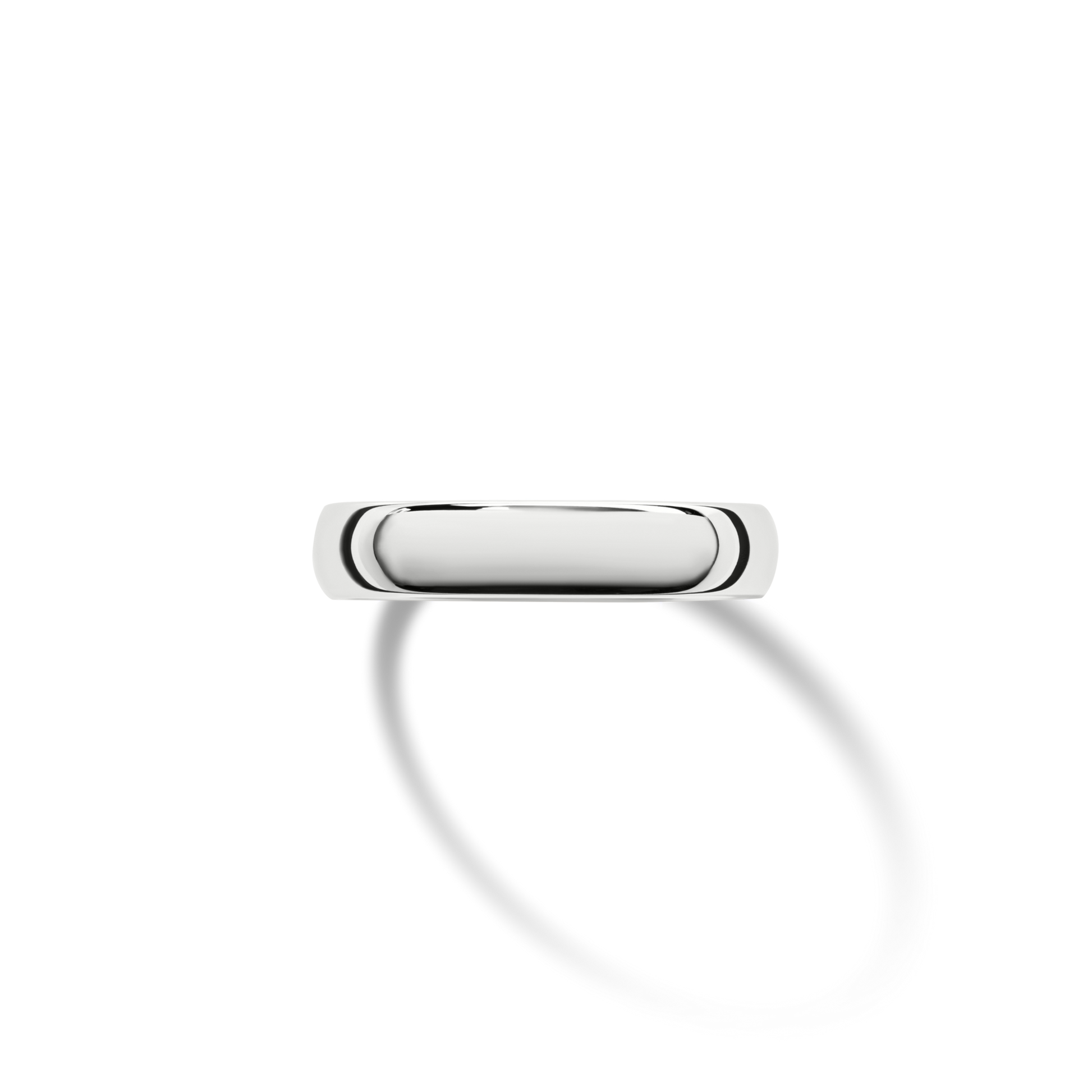 4mm Round White Gold Band