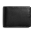 The Shinola Slim Bifold Wallet in black leather with RFID protection is centered against a plain white background.