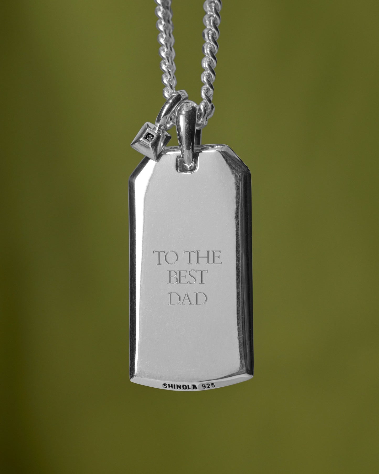 Ribbed Tag Necklace