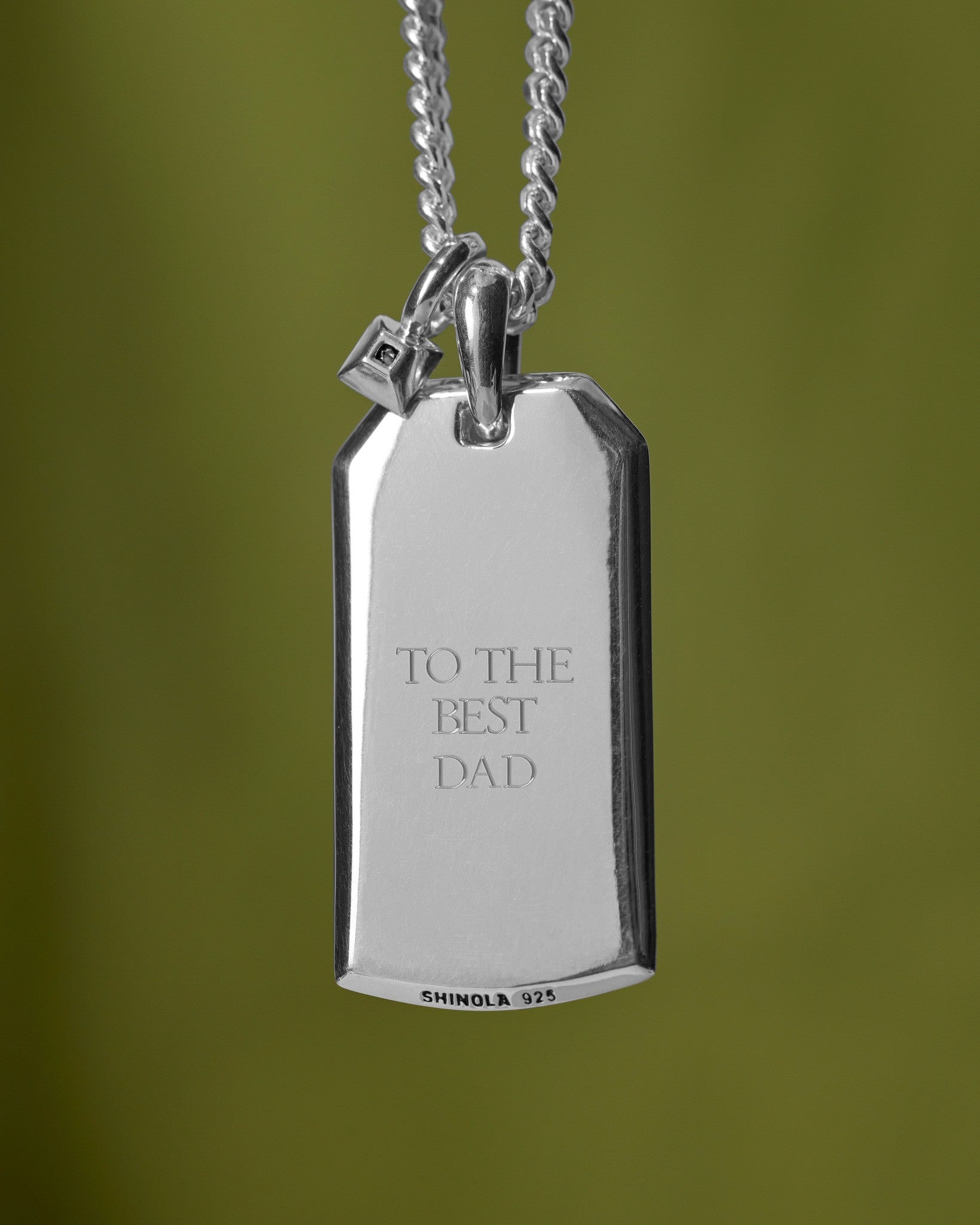 Ribbed Tag Necklace