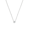 1/4 Carat Round Diamond Necklace - White Gold